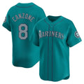 Punc S.Mariners #8 Dominic Canzone Player Teal Home Limited Stitched Jerseys
