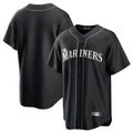 Punc S.Mariners Blank Player Black Home Limited Stitched Jerseys