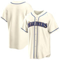 Punc S.Mariners Blank Player Cream Home Game Stitched Jerseys