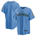 Punc S.Mariners Blank Player Light Blue Home Limited Stitched Jerseys
