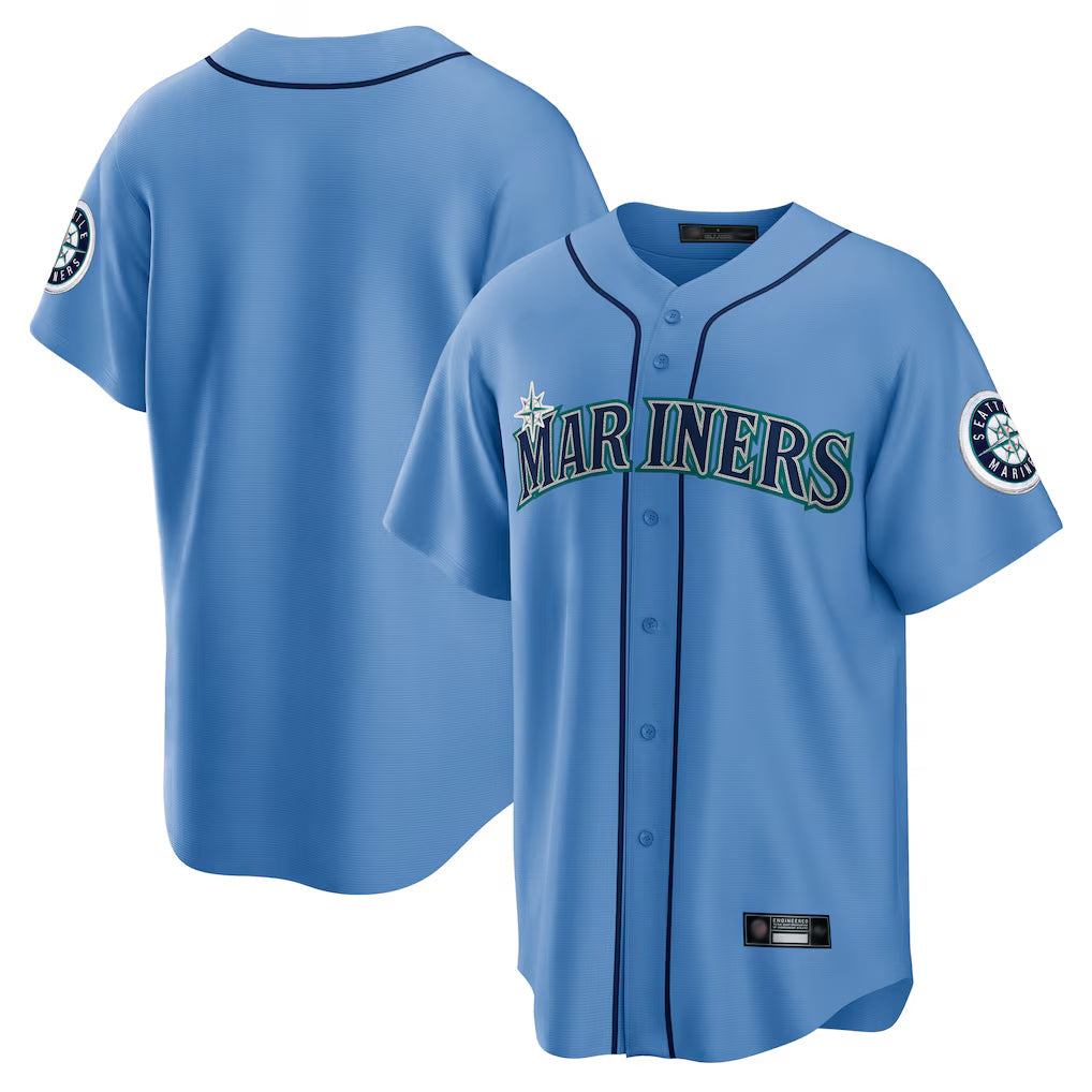 Punc S.Mariners Blank Player Light Blue Home Limited Stitched Jerseys
