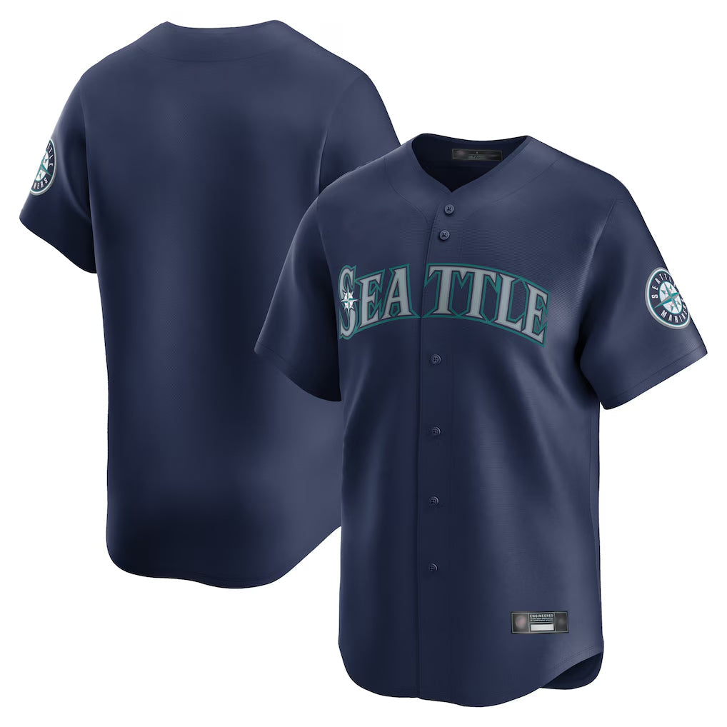 Punc S.Mariners Blank Player Navy Home Limited Stitched Jerseys