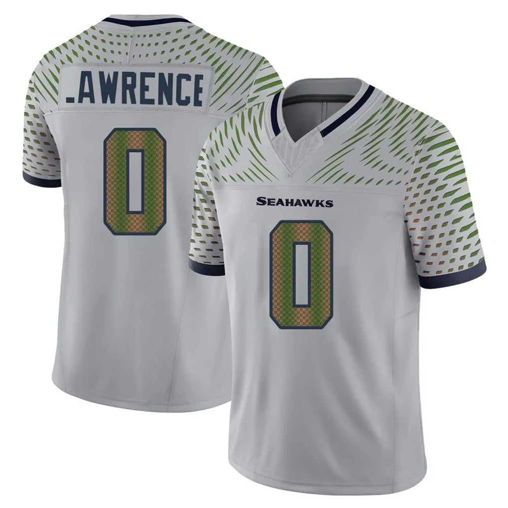 Punc S.Seahawks #0 DeMarcus Lawrence Player Grey Limited 2025 Rivalries Collection Home Game Stitched Jerseys