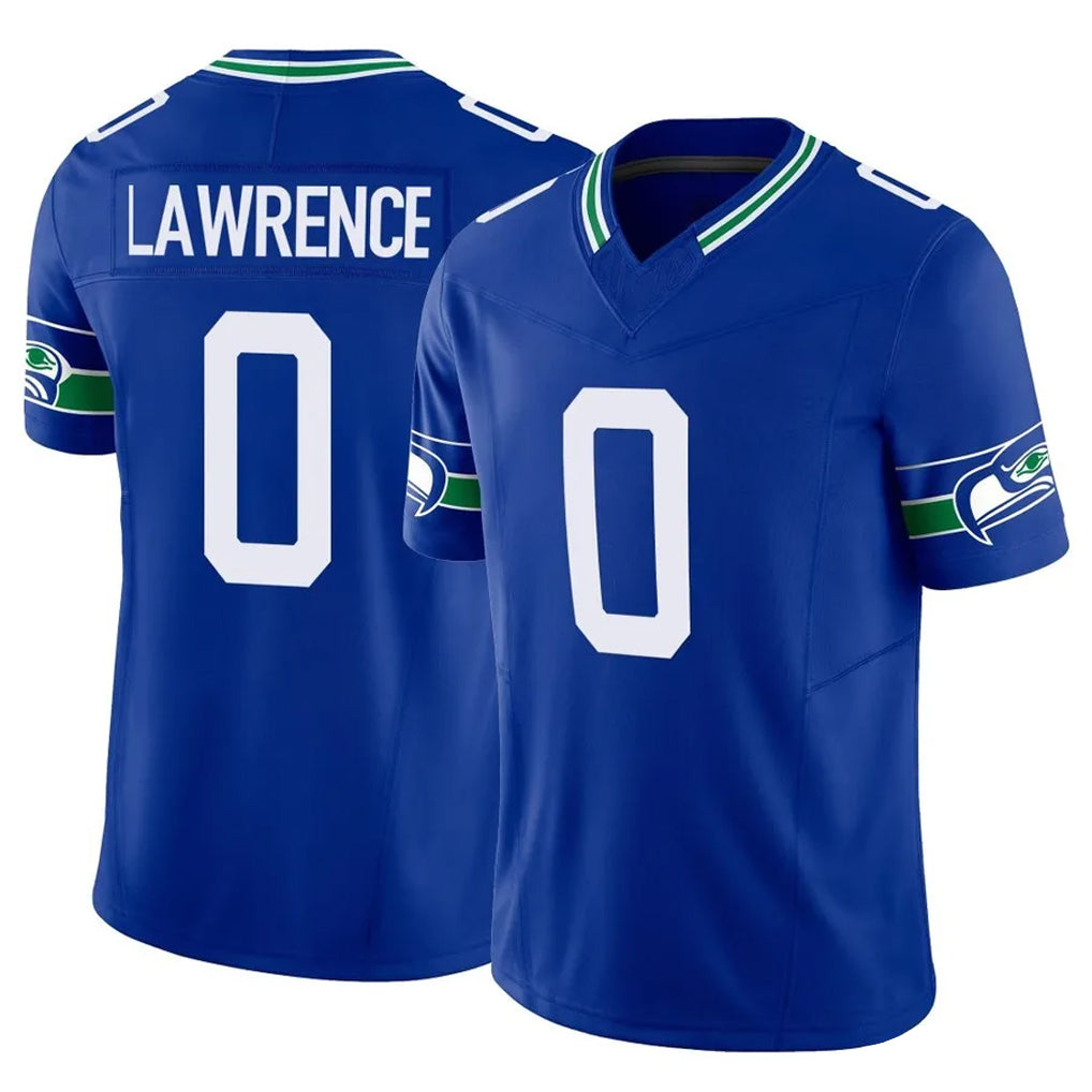 Punc S.Seahawks #0 DeMarcus Lawrence Player Royal Limited Throwback Vapor F.U.S.E. Home Game Stitched Jerseys