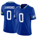 Punc S.Seahawks #0 DeMarcus Lawrence Player Royal Limited Throwback Vapor F.U.S.E. Home Game Stitched Jerseys