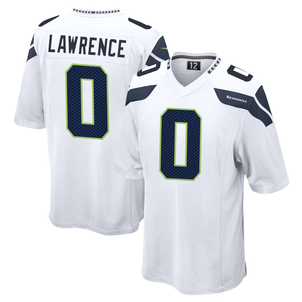 Punc S.Seahawks #0 DeMarcus Lawrence Player White Home Game Stitched Jerseys
