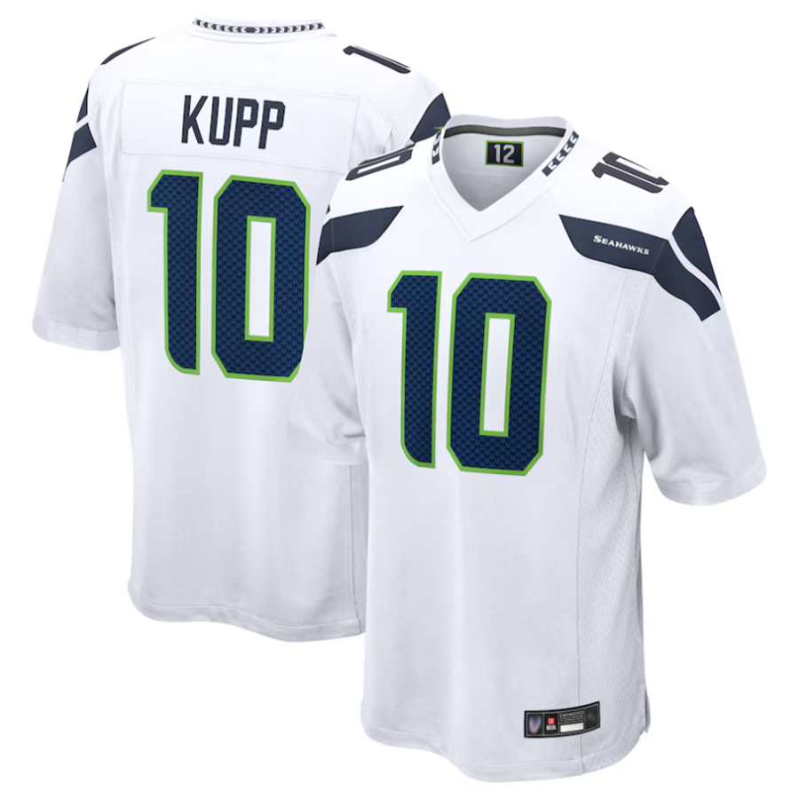 Punc S.Seahawks #10 Cooper Kupp Player White Replica Game Stitched Jerseys