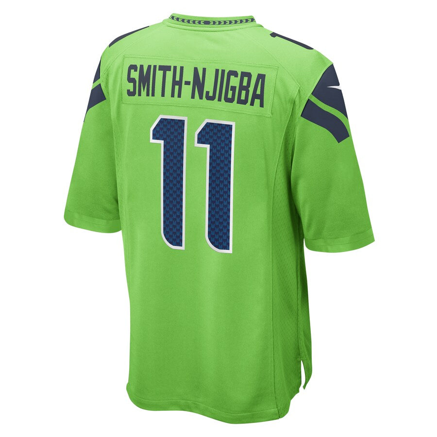 Punc S.Seahawks #11 Jaxon Smith-Njigba Neon Green Game Stitched Jerseys