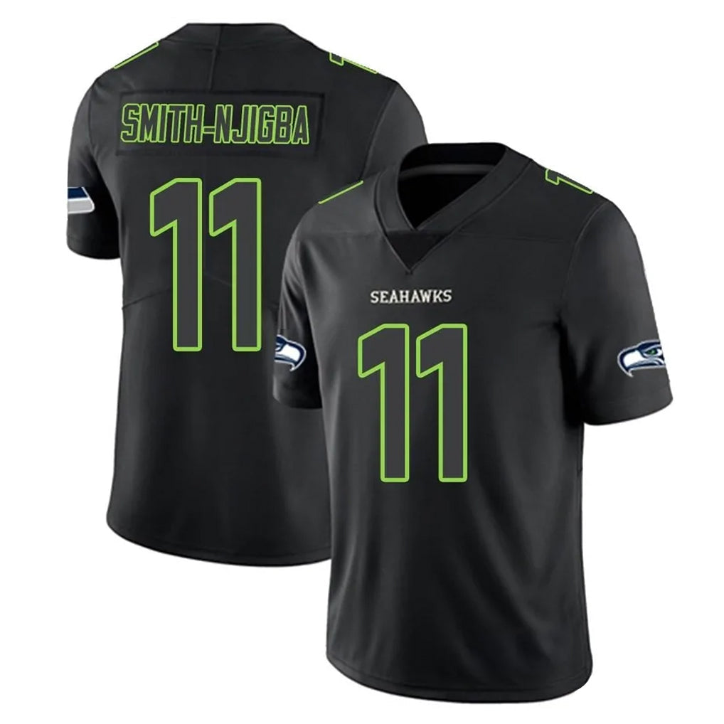Punc S.Seahawks #11 Jaxon Smith-Njigba Player Black Impact Limited Home Game Stitched Jerseys