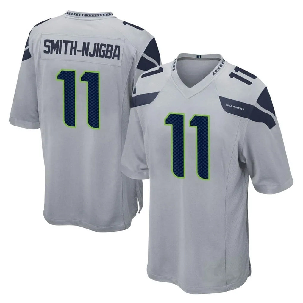Punc S.Seahawks #11 Jaxon Smith-Njigba Player Gray Home Game Stitched Jerseys