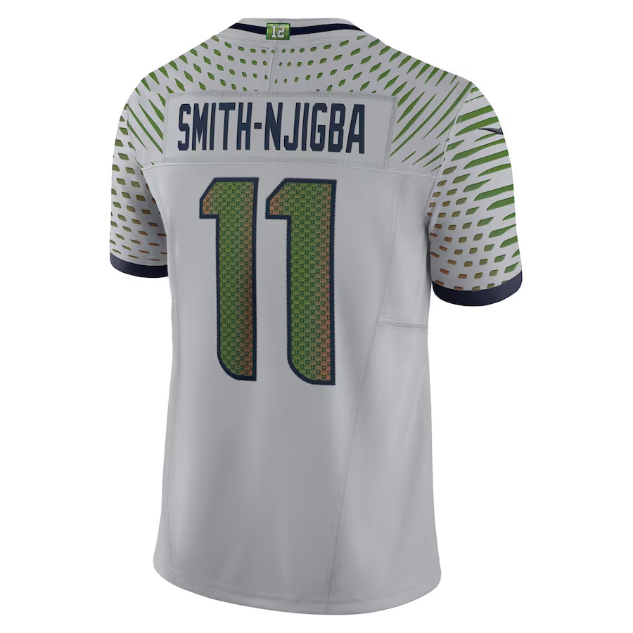 Punc S.Seahawks #11 Jaxon Smith-Njigba Player Grey Rivalries Collection Limited Stitched Jerseys