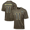 Punc S.Seahawks #11 Jaxon Smith-Njigba Player Olive Salute to Service Game Stitched Jerseys