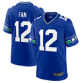Punc S.Seahawks #12 12s Royal Throwback Player Game Jersey Stitched American Stitched Jerseys