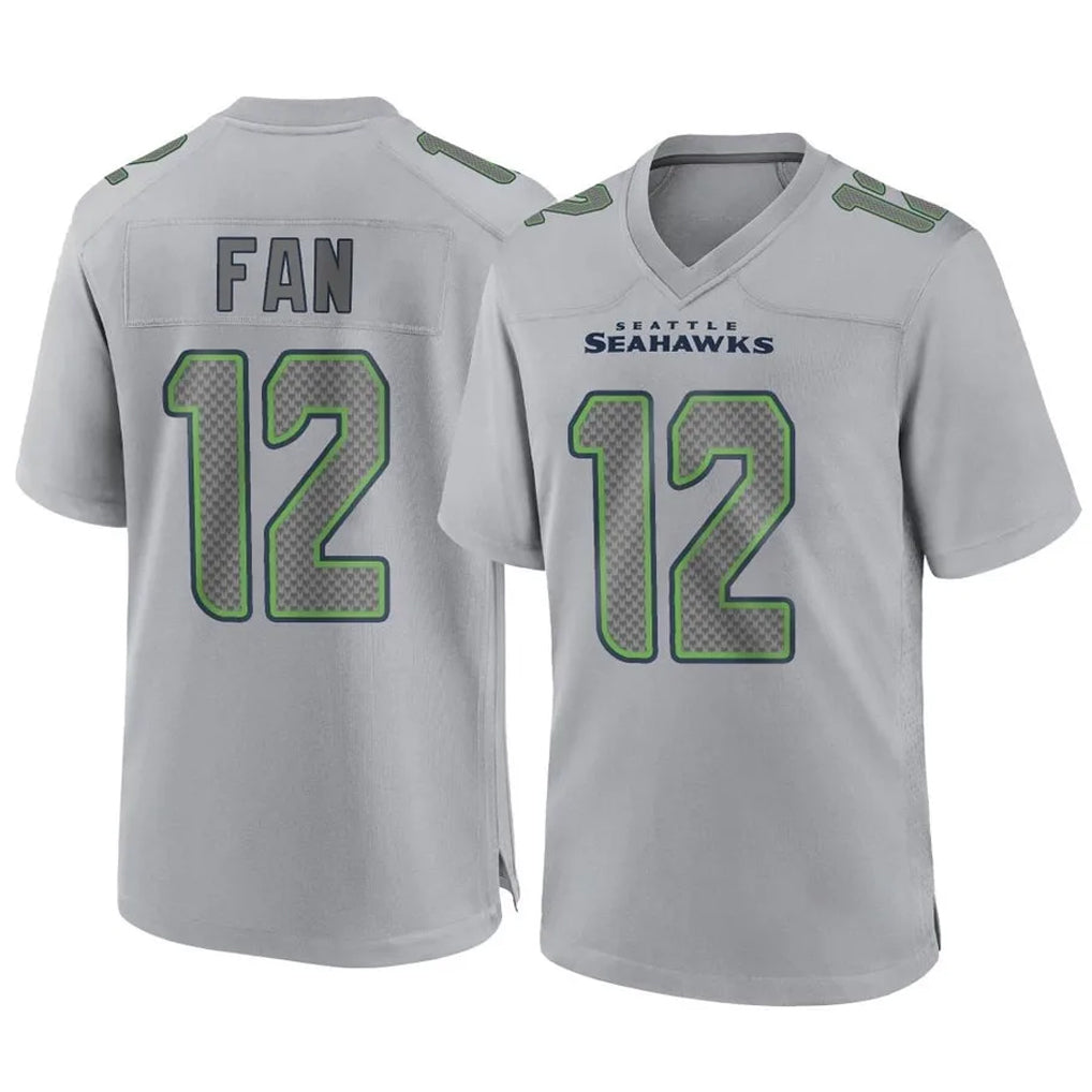 Punc S.Seahawks #12 12th Fan Player Gray Atmosphere Fashion Home Game Stitched Jerseys