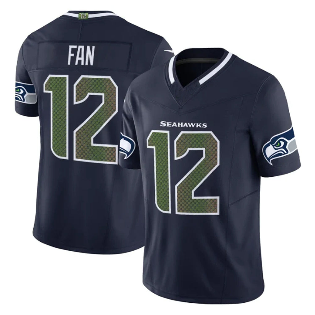 Punc S.Seahawks #12 12th Fan Player Navy Rivalries Vapor Limited Home Game Stitched Jerseys