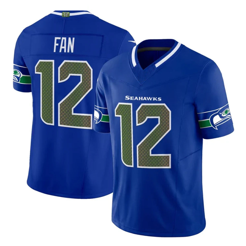 Punc S.Seahawks #12 12th Fan Player Royal Rivalries Vapor Limited Home Game Stitched Jerseys