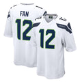 Punc S.Seahawks #12 12th Fan Player White Home Game Stitched Jerseys