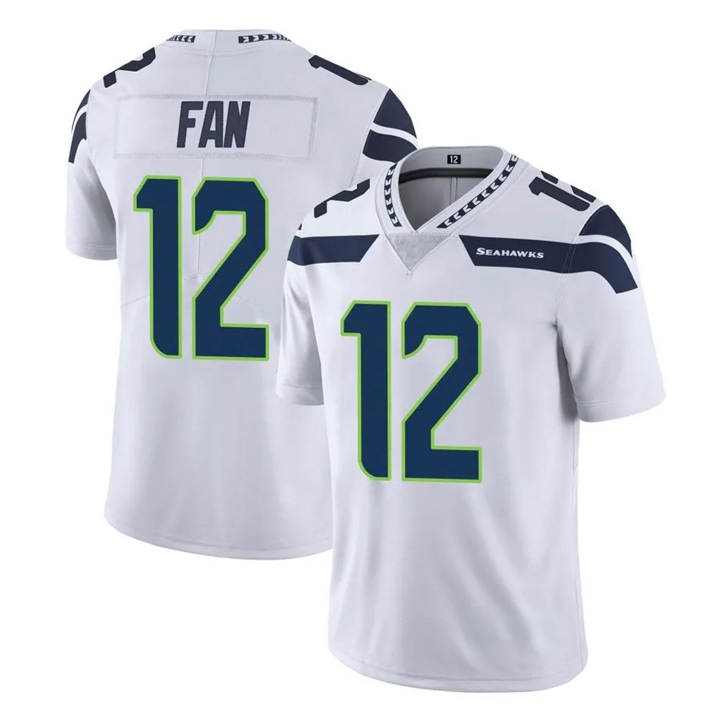 Punc S.Seahawks #12 12th Fan Player White Limited Vapor Untouchable Home Game Stitched Jerseys