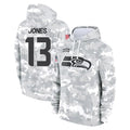 Punc S.Seahawks #13 Ernest Jones IV Player Arctic Camo Limited Salute to Service Pullover Hoodies Game Stitched Jerseys