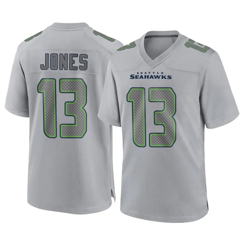 Punc S.Seahawks #13 Ernest Jones IV Player Gray Atmosphere Fashion Home Game Stitched Jerseys
