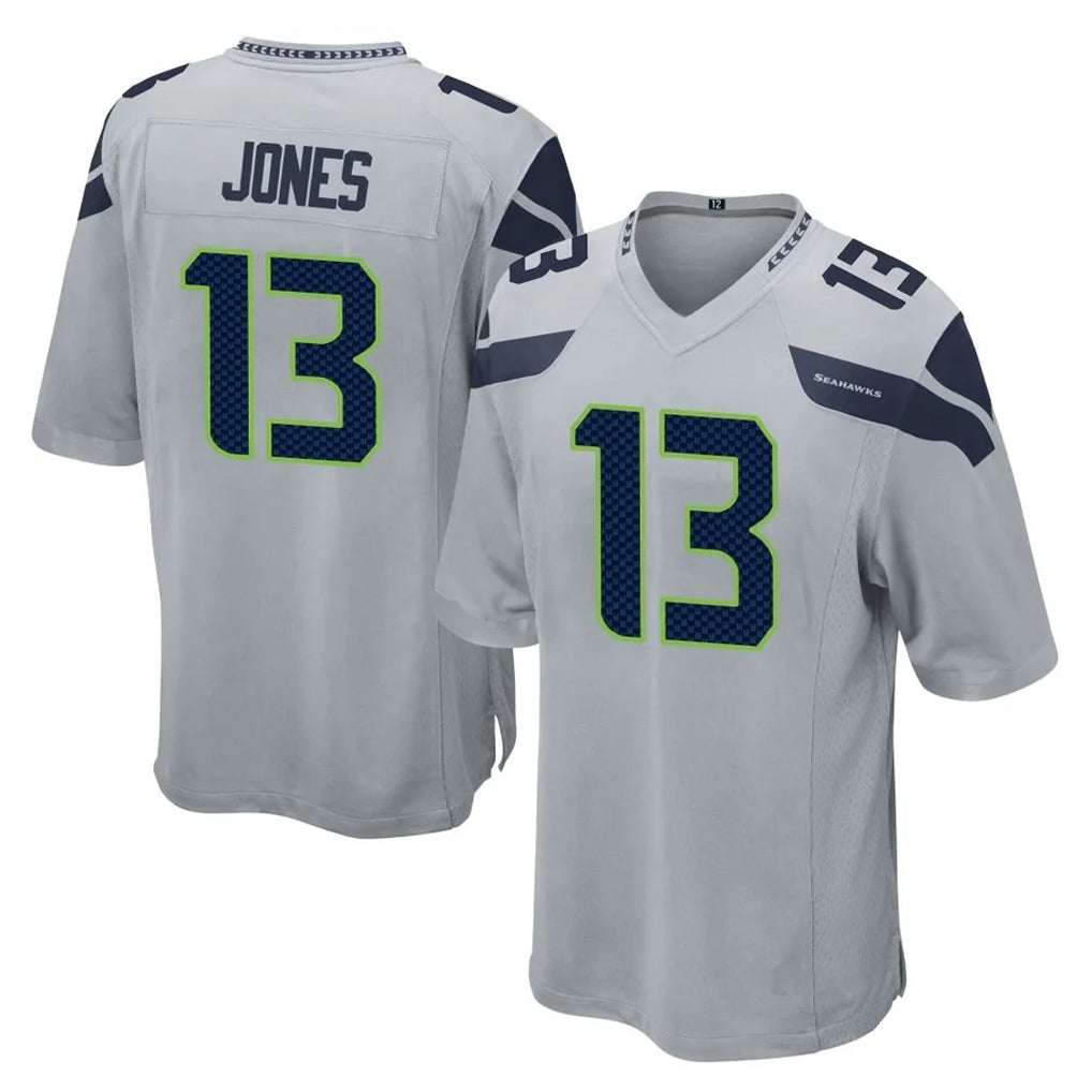 Punc S.Seahawks #13 Ernest Jones IV Player Gray Home Game Stitched Jerseys