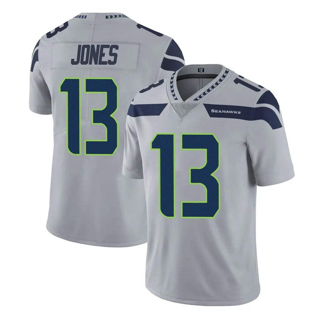Punc S.Seahawks #13 Ernest Jones IV Player Gray Limited Vapor Untouchable Home Game Stitched Jerseys