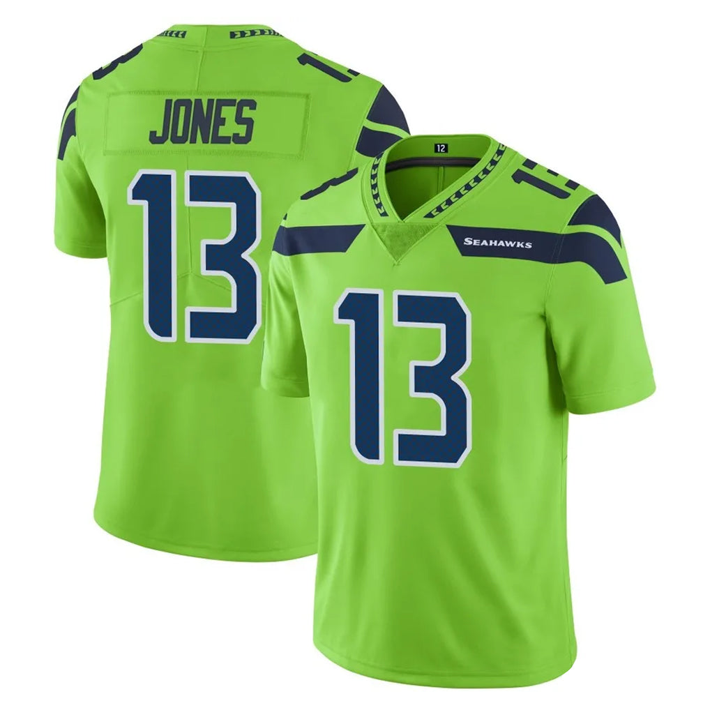Punc S.Seahawks #13 Ernest Jones IV Player Green Limited Color Rush Home Game Stitched Jerseys