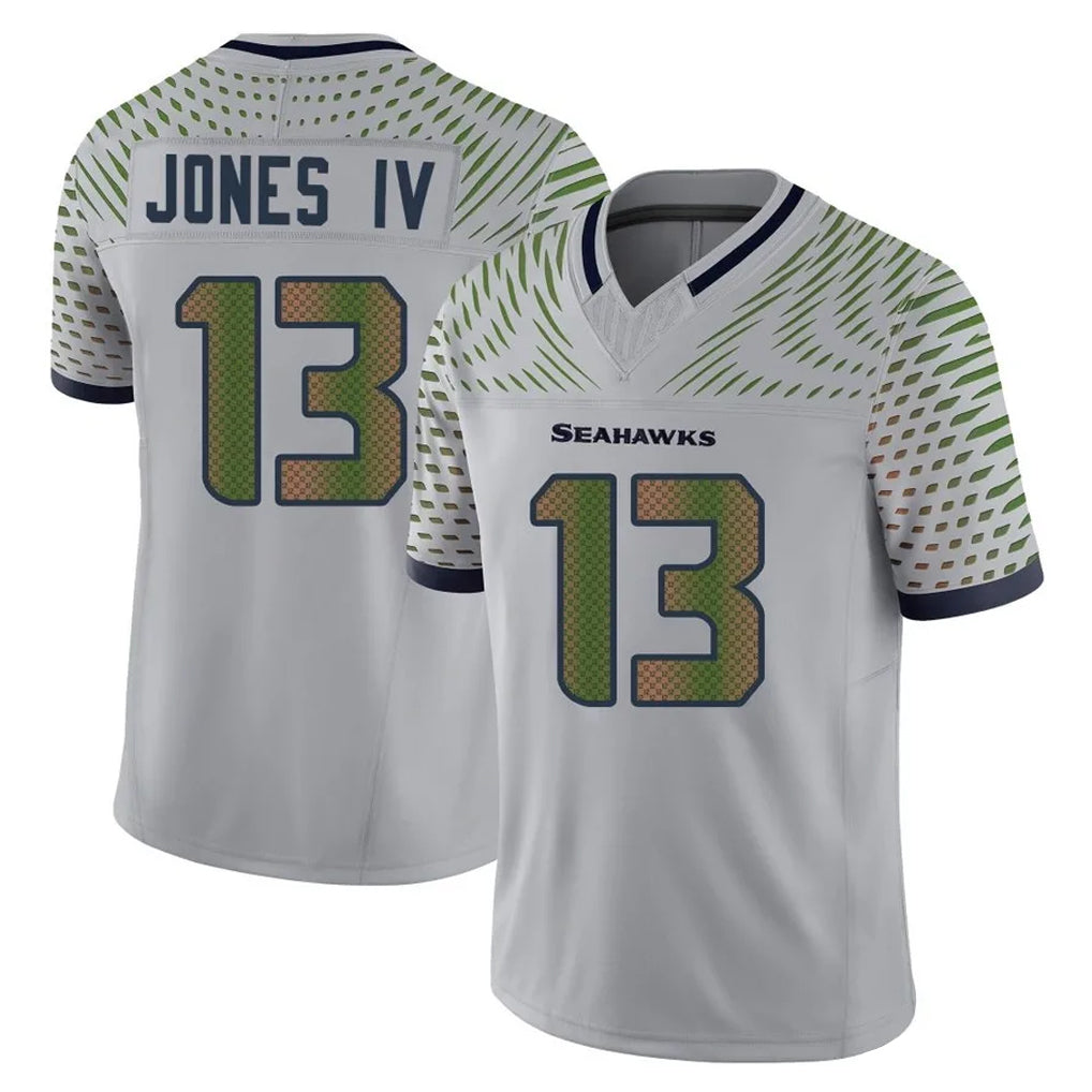 Punc S.Seahawks #13 Ernest Jones IV Player Grey Limited 2025 Rivalries Collection Home Game Stitched Jerseys