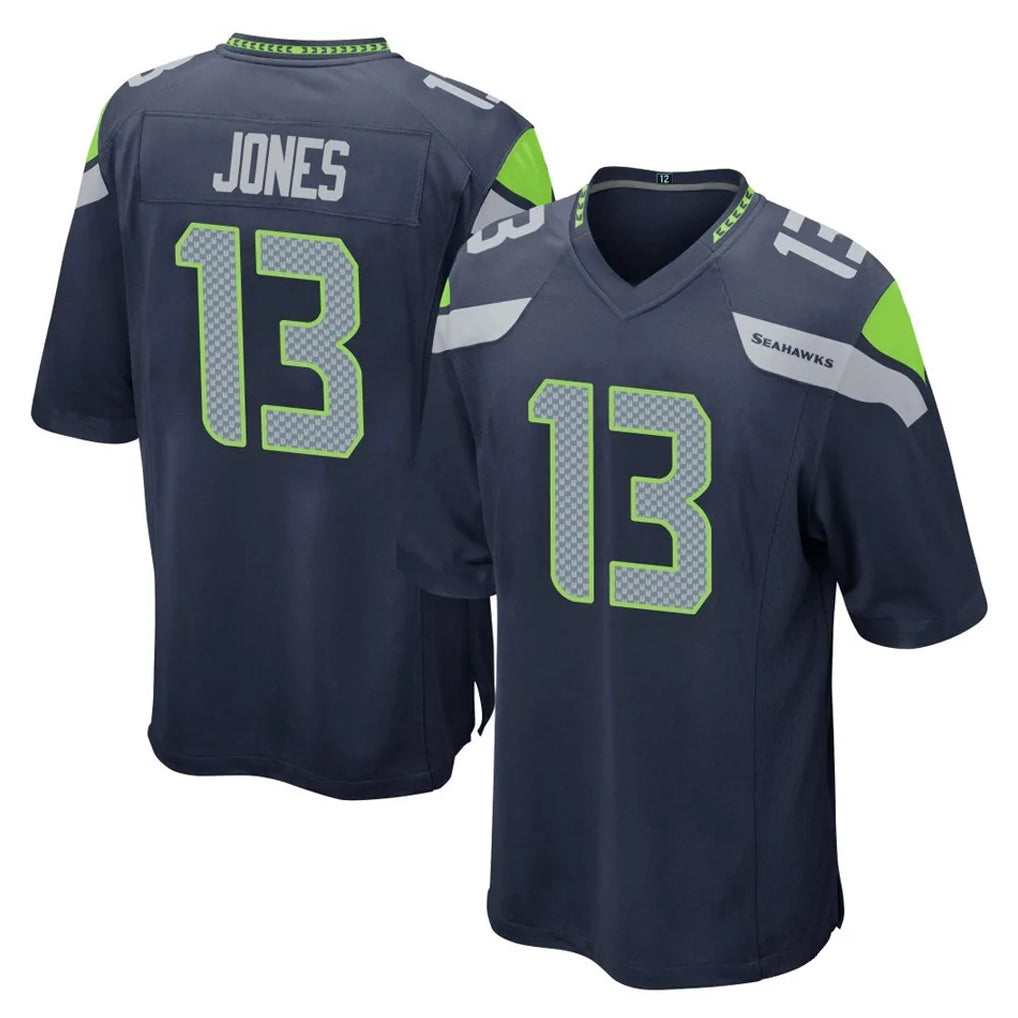 Punc S.Seahawks #13 Ernest Jones IV Player Navy Home Game Stitched Jerseys