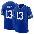 Punc S.Seahawks #13 Ernest Jones IV Player Royal Throwback Home Game Stitched Jerseys