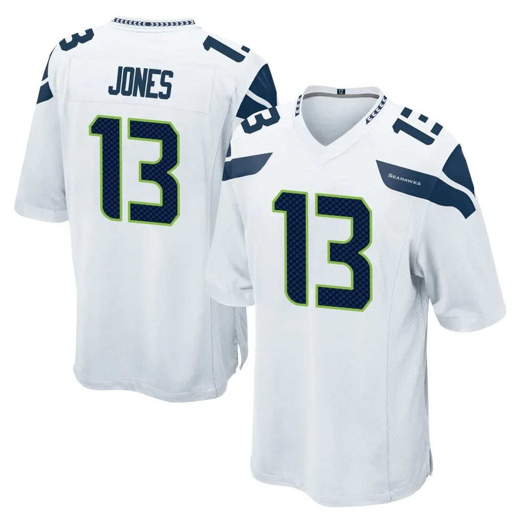 Punc S.Seahawks #13 Ernest Jones IV Player White Home Game Stitched Jerseys