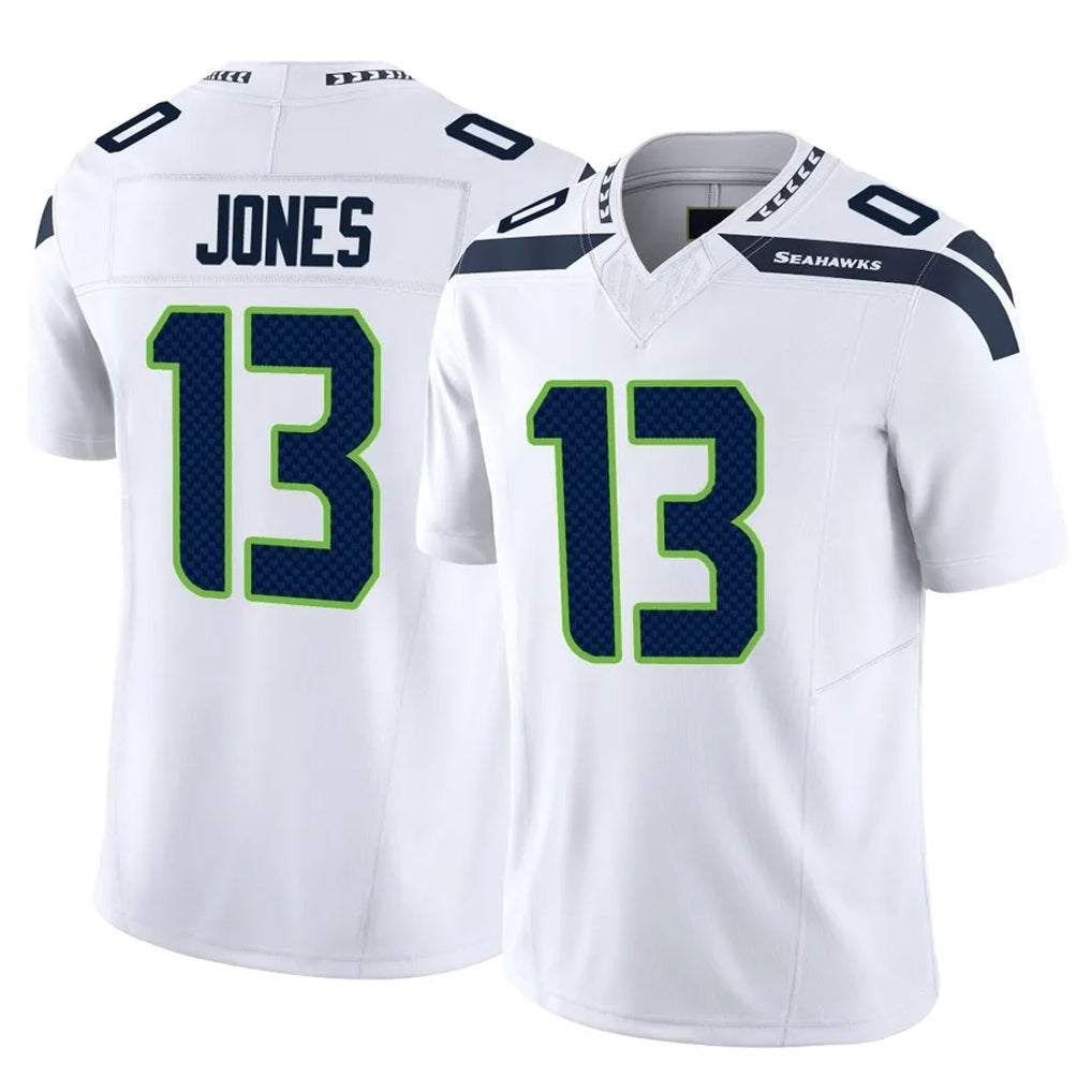Punc S.Seahawks #13 Ernest Jones IV Player White Limited Vapor F.U.S.E. Home Game Stitched Jerseys