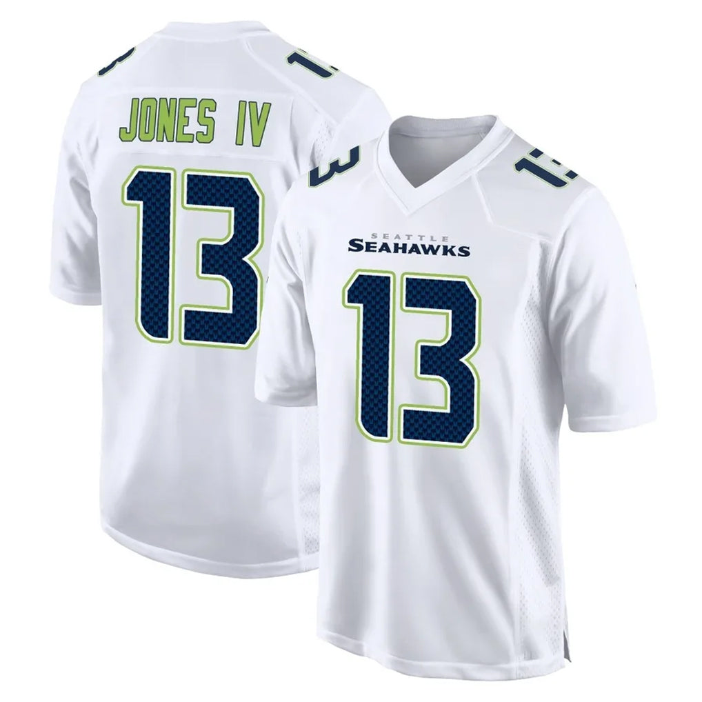 Punc S.Seahawks #13 Ernest Jones IV Player White Tundra Fashion Home Game Stitched Jerseys