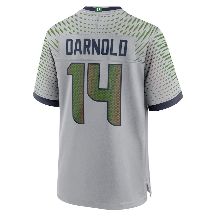 Punc S.Seahawks #14 Sam Darnold 2025 Rivalries Collection Game Wolf Gray Stitched Jerseys