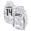 Punc S.Seahawks #14 Sam Darnold Player Arctic Camo Limited Salute to Service Pullover Hoodies Game Stitched Jerseys