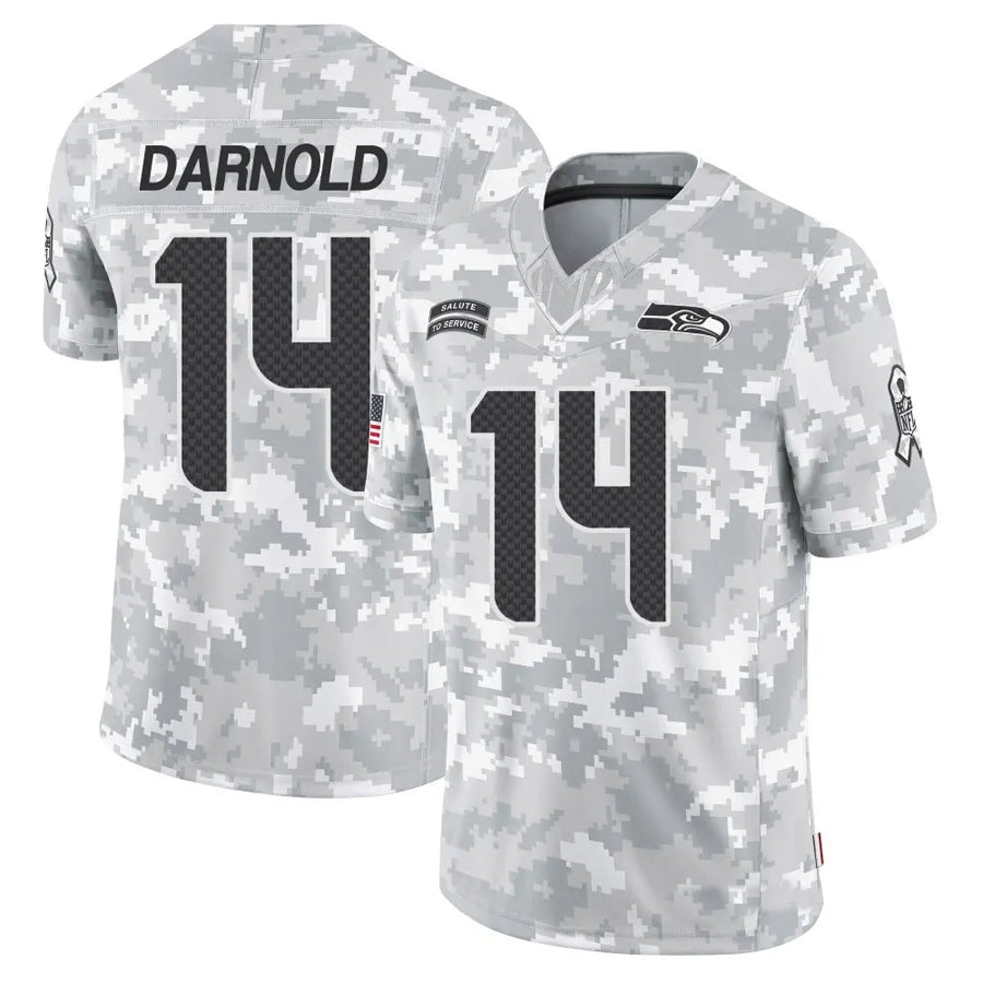 Punc S.Seahawks #14 Sam Darnold Player Arctic Camo Salute to Service Limited Football Jerseys