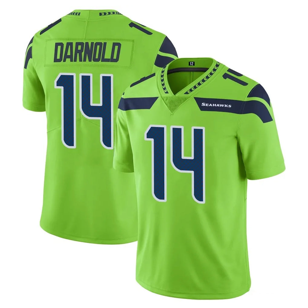 Punc S.Seahawks #14 Sam Darnold Player Green Limited Color Rush Home Game Stitched Jerseys