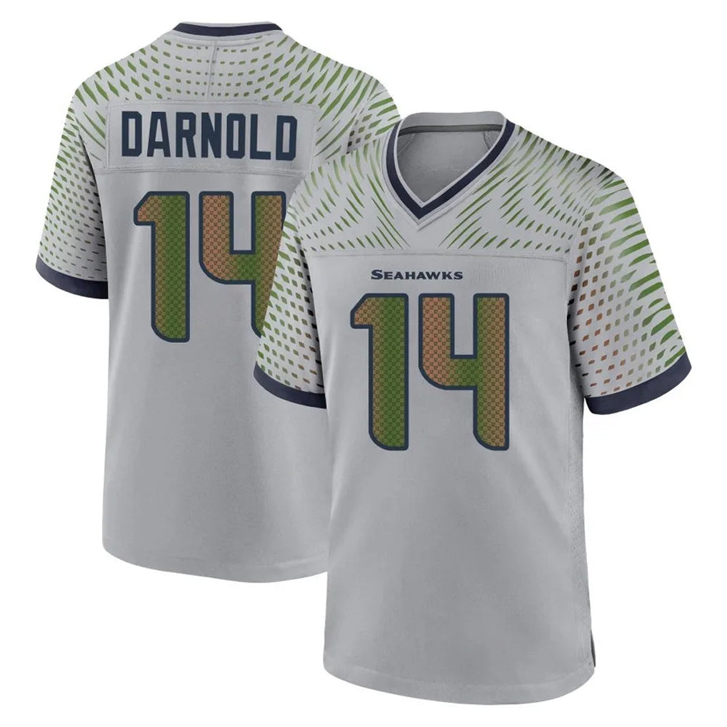 Punc S.Seahawks #14 Sam Darnold Player Grey 2025 Rivalries Collection Home Game Stitched Jerseys