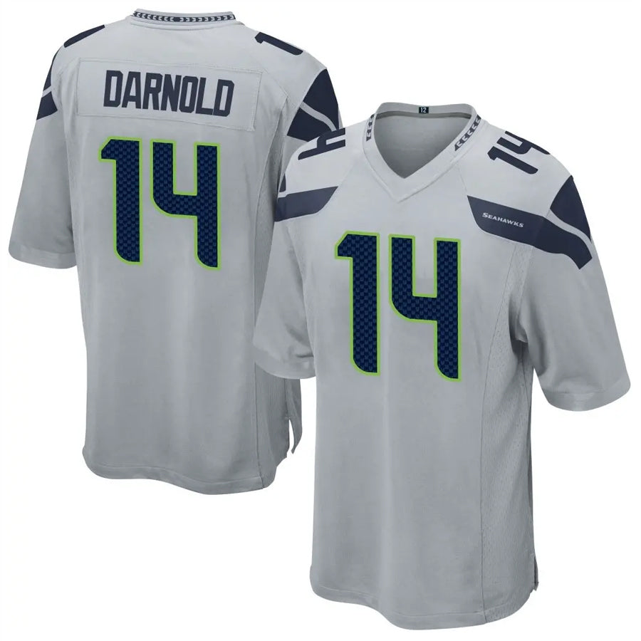 Punc S.Seahawks #14 Sam Darnold Player Grey Game Football Jerseys