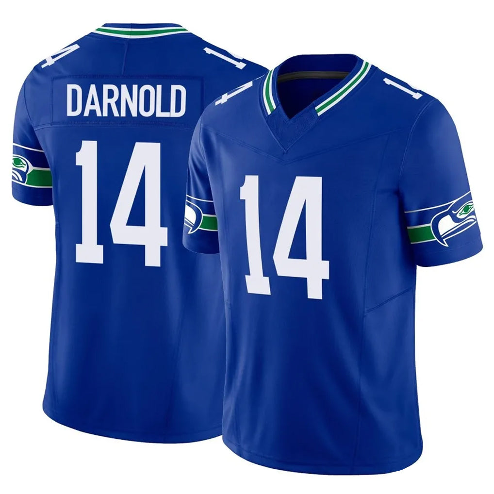 Punc S.Seahawks #14 Sam Darnold Player Royal Limited Throwback Vapor F.U.S.E. Home Game Stitched Jerseys