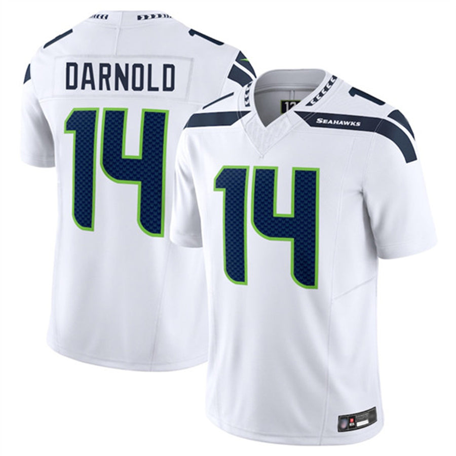 Punc S.Seahawks #14 Sam Darnold Player White Vapor F.U.S.E. Limited Football Jerseys