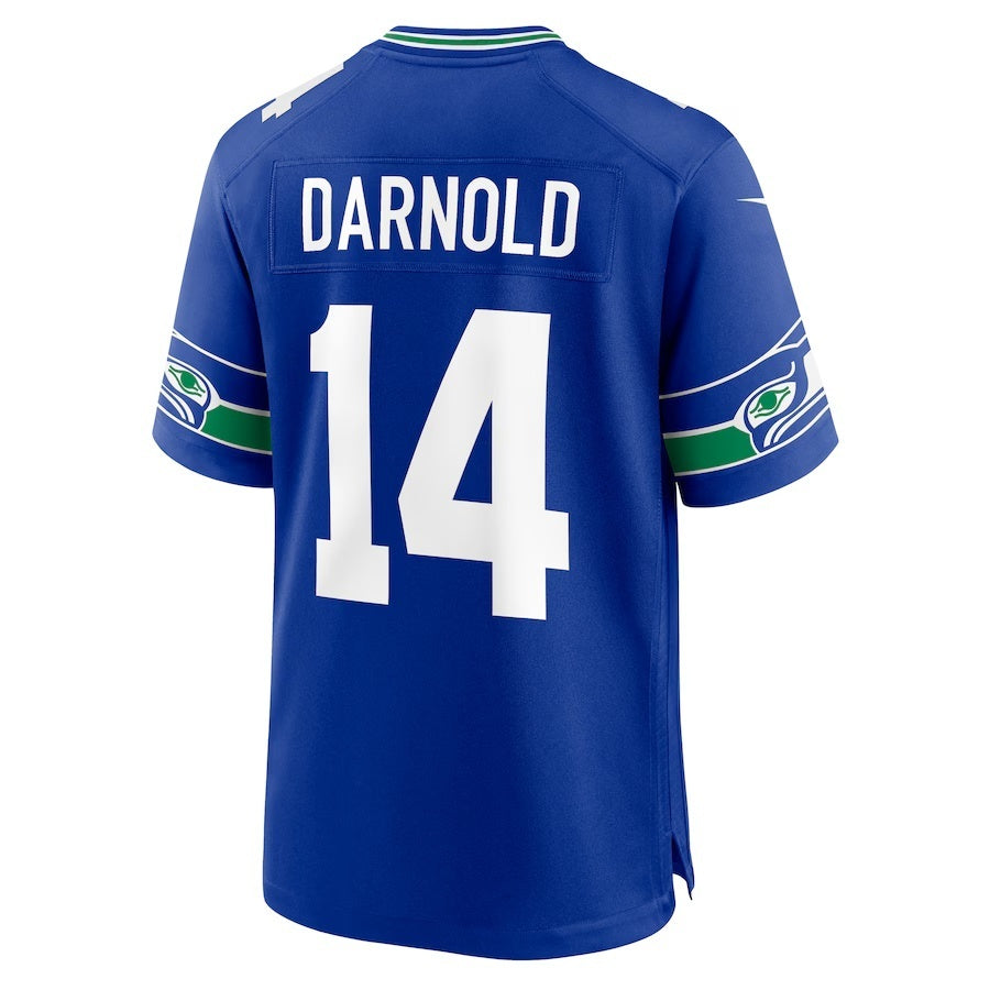 Punc S.Seahawks #14 Sam Darnold Royal Alternate 2 50th Season Game Stitched Jerseys