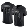 Punc S.Seahawks #18 Elijah Arroyo Player Black Limited Reflective Home Game Stitched Jerseys