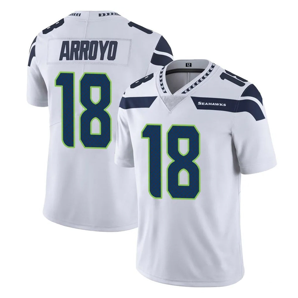 Punc S.Seahawks #18 Elijah Arroyo Player White Limited Vapor Untouchable Home Game Stitched Jerseys