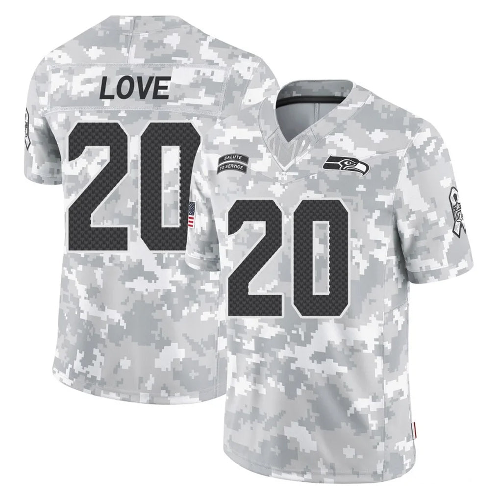 Punc S.Seahawks #20 Julian Love Player Arctic Camo Limited Salute To Service Home Game Stitched Jerseys