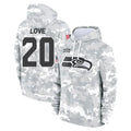 Punc S.Seahawks #20 Julian Love Player Arctic Camo Limited Salute to Service Pullover Hoodies Game Stitched Jerseys