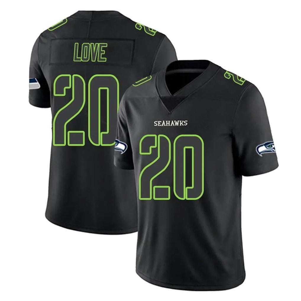 Punc S.Seahawks #20 Julian Love Player Black Impact Limited Home Game Stitched Jerseys