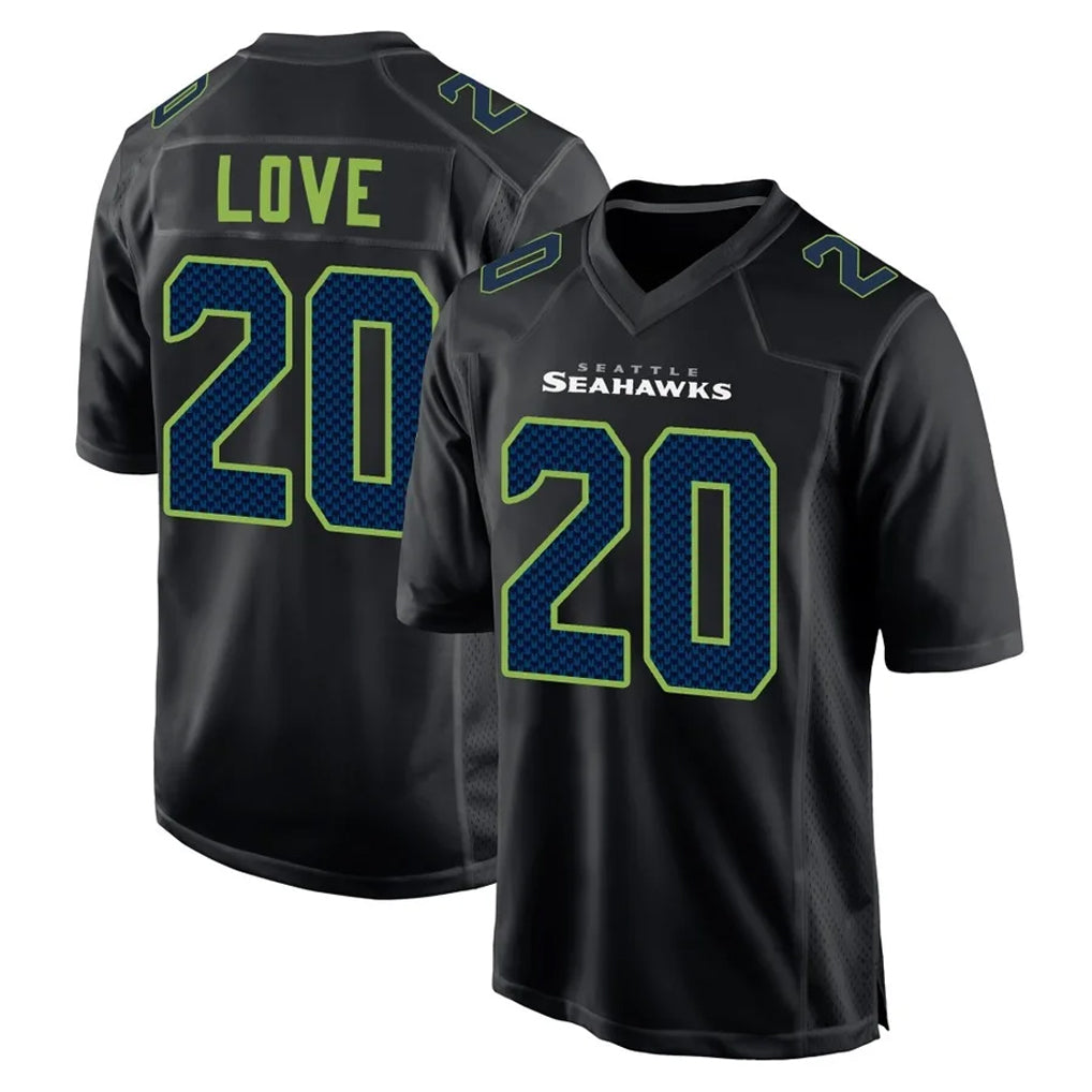 Punc S.Seahawks #20 Julian Love Player Black Limited Fashion Home Game Stitched Jerseys