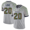 Punc S.Seahawks #20 Julian Love Player Grey Limited 2025 Rivalries Collection Home Game Stitched Jerseys