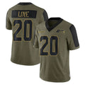 Punc S.Seahawks #20 Julian Love Player Olive Salute To Service Limited Game Stitched Jerseys